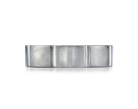 Titanium 6mm Satin and High Polish Wedding Ring